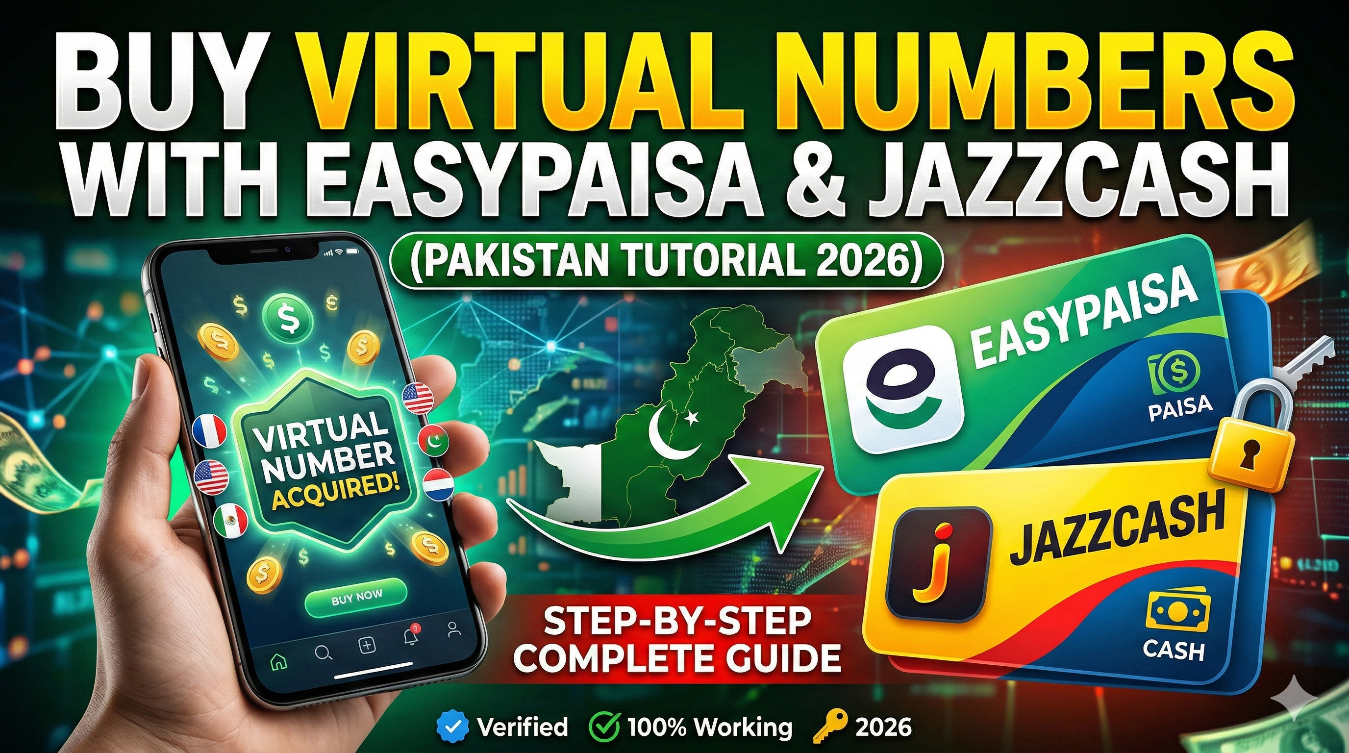 How to Buy Virtual Numbers with Easypaisa and JazzCash: A Complete 2026 Tutorial